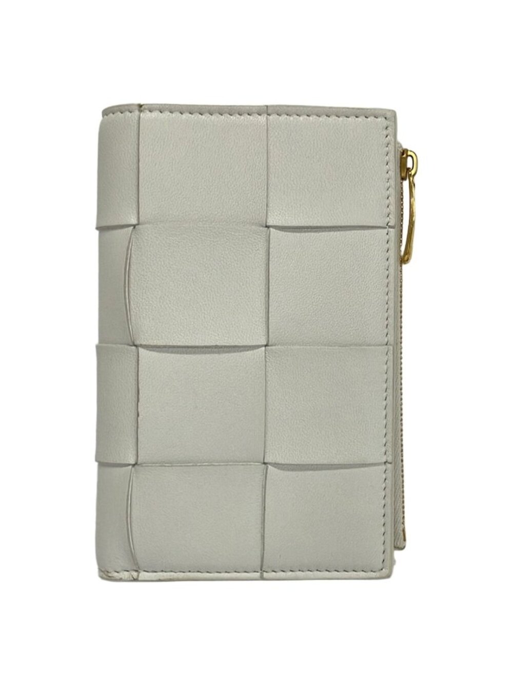 Bottega Veneta Bifold Wallet Cassette White Leather
